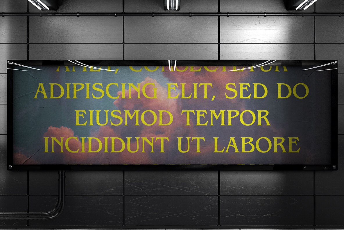 Subway Billboard Mockup No 001 Subway Billboard Mockup No 001