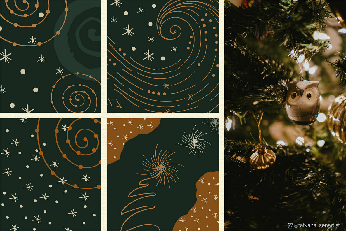 Abstract Linear Winter Background Collection 3