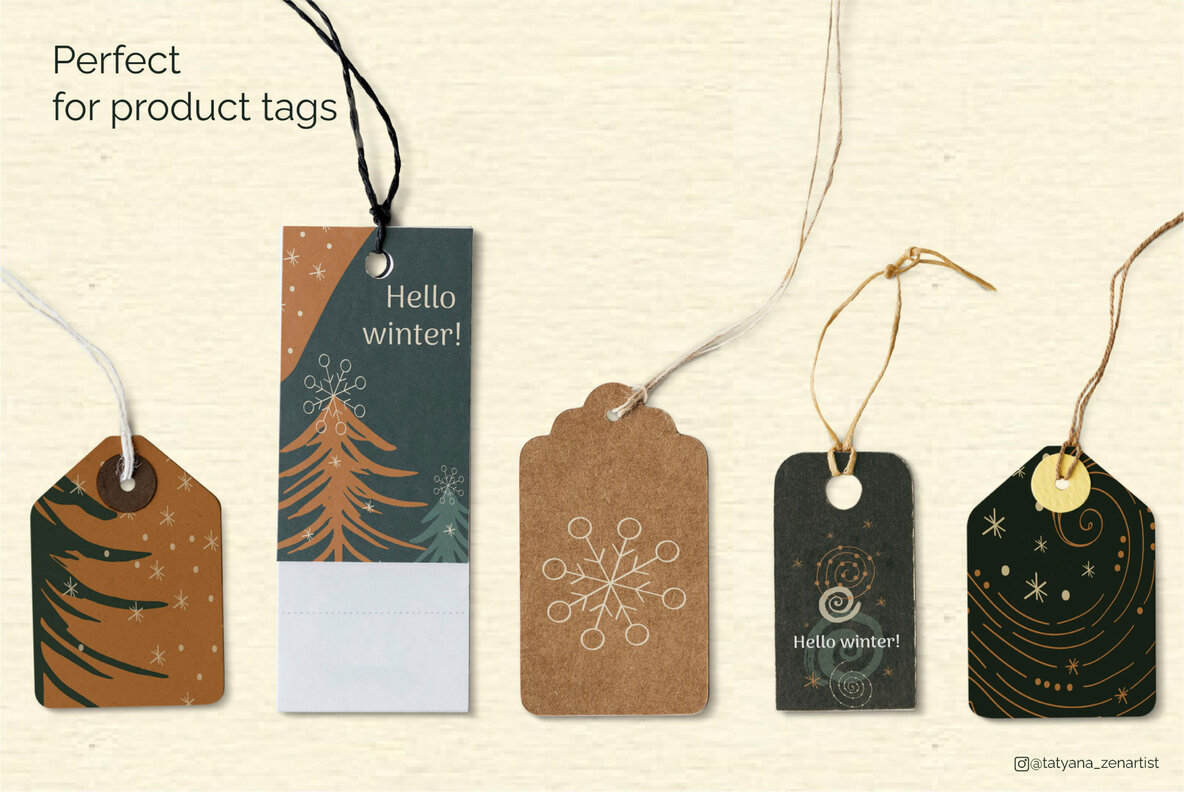 Abstract Linear Winter Background Collection 6