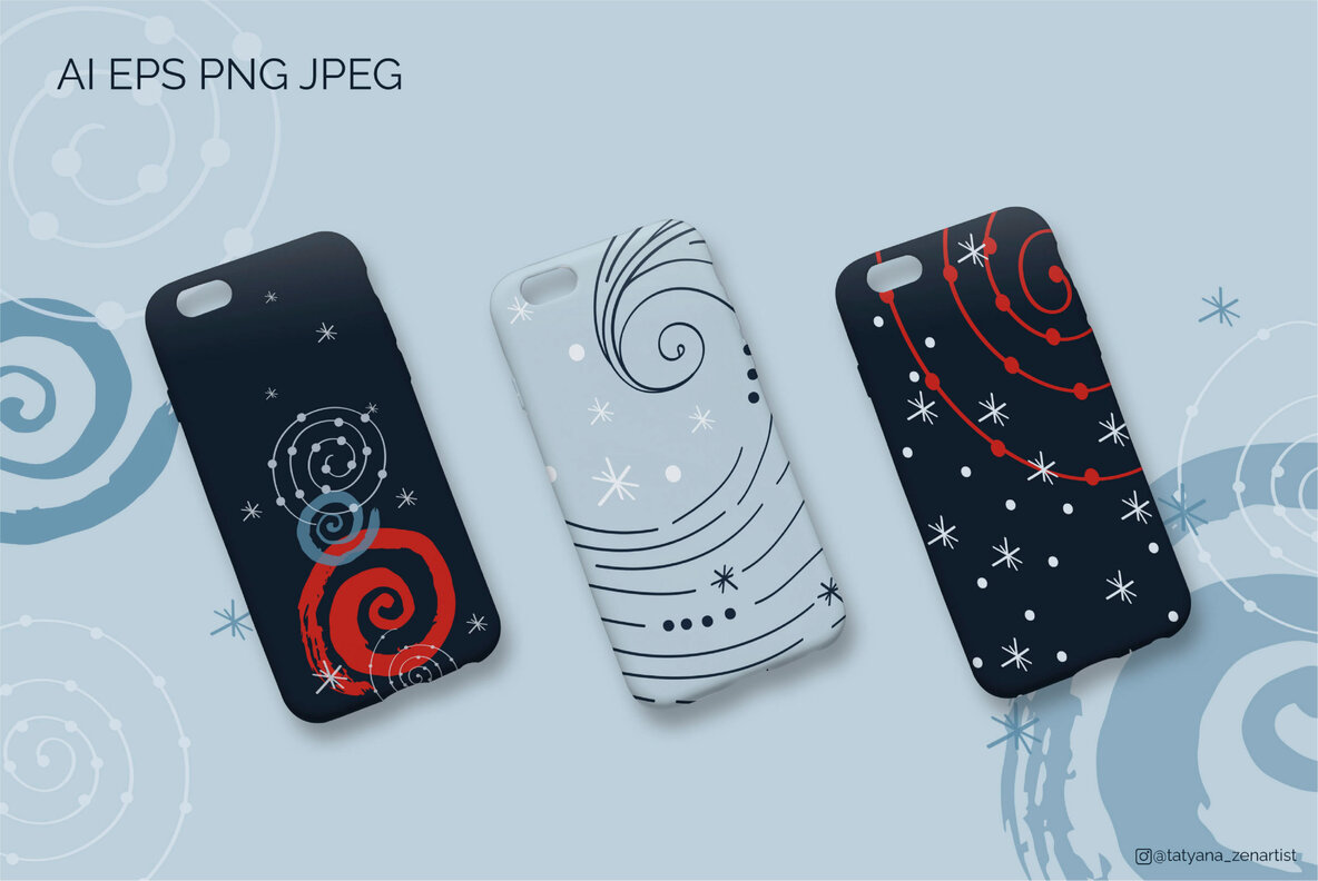 Abstract Linear Winter Background Collection 10