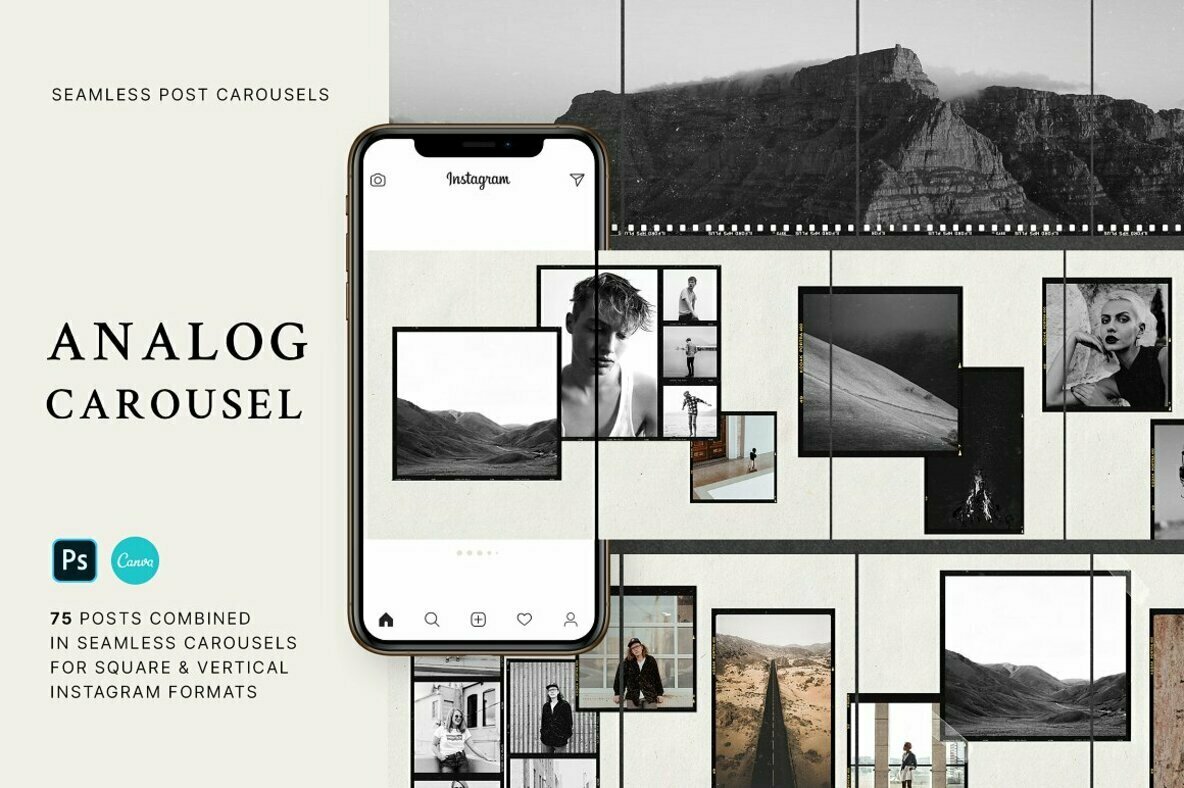 Analog Carousel Post Templates Analog Carousel Post Templates