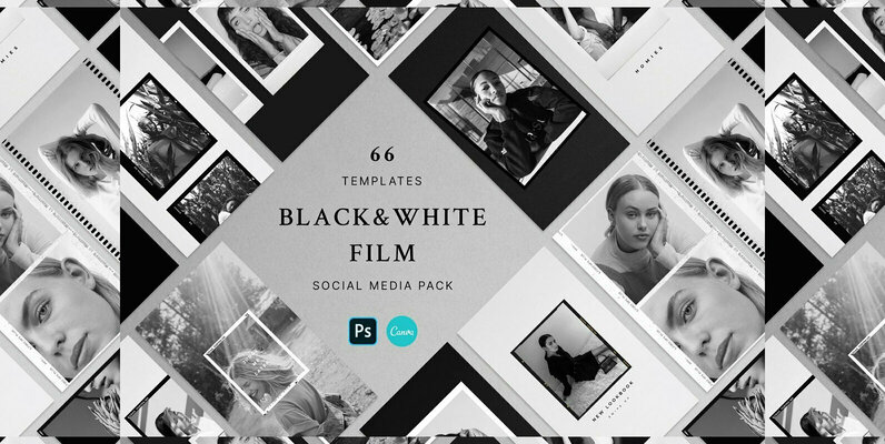 Black   White Film Frames Templates
