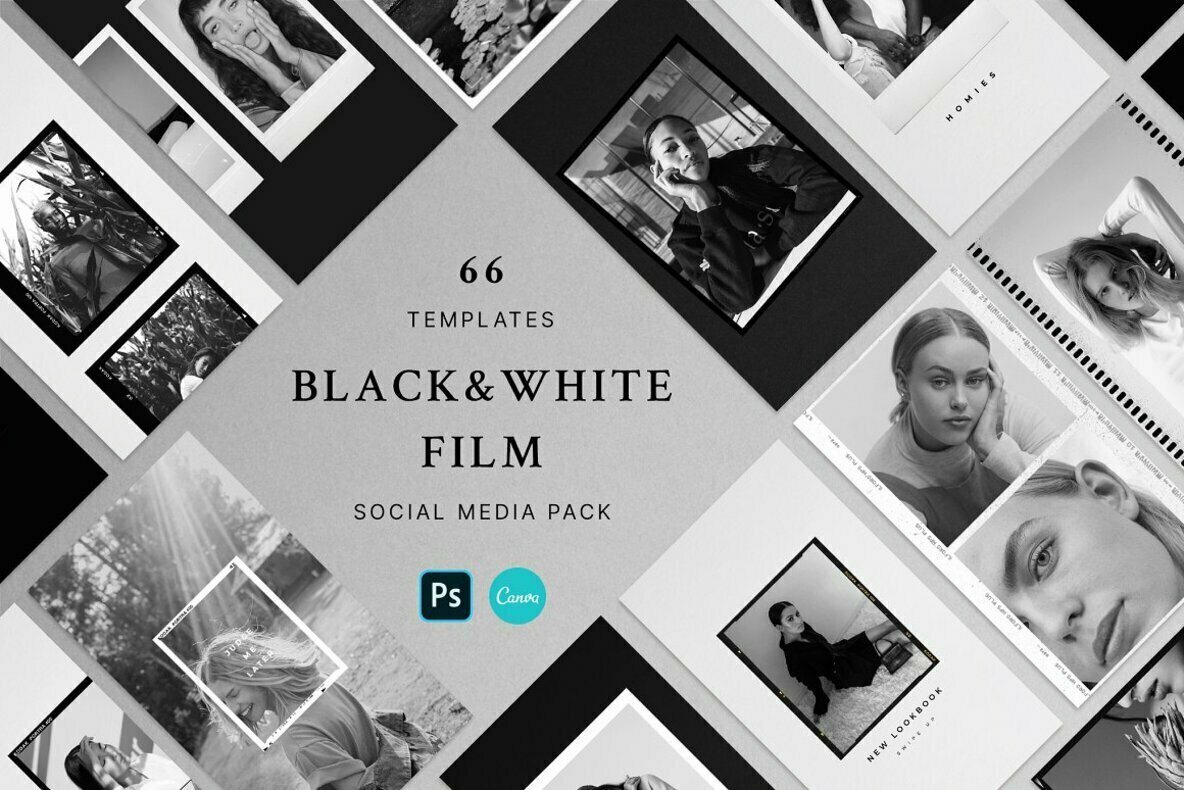 Black White Film Frames Templates Black White Film Frames Templates