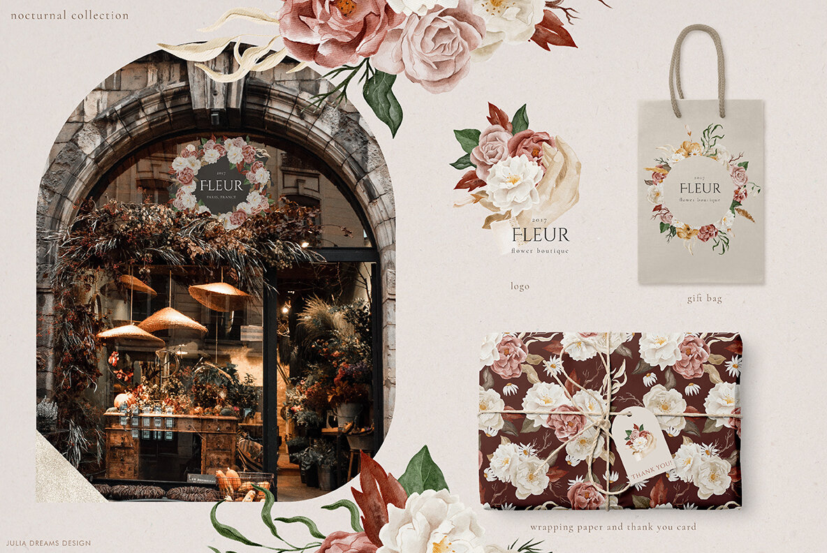 Nocturnal Watercolor Collection 13