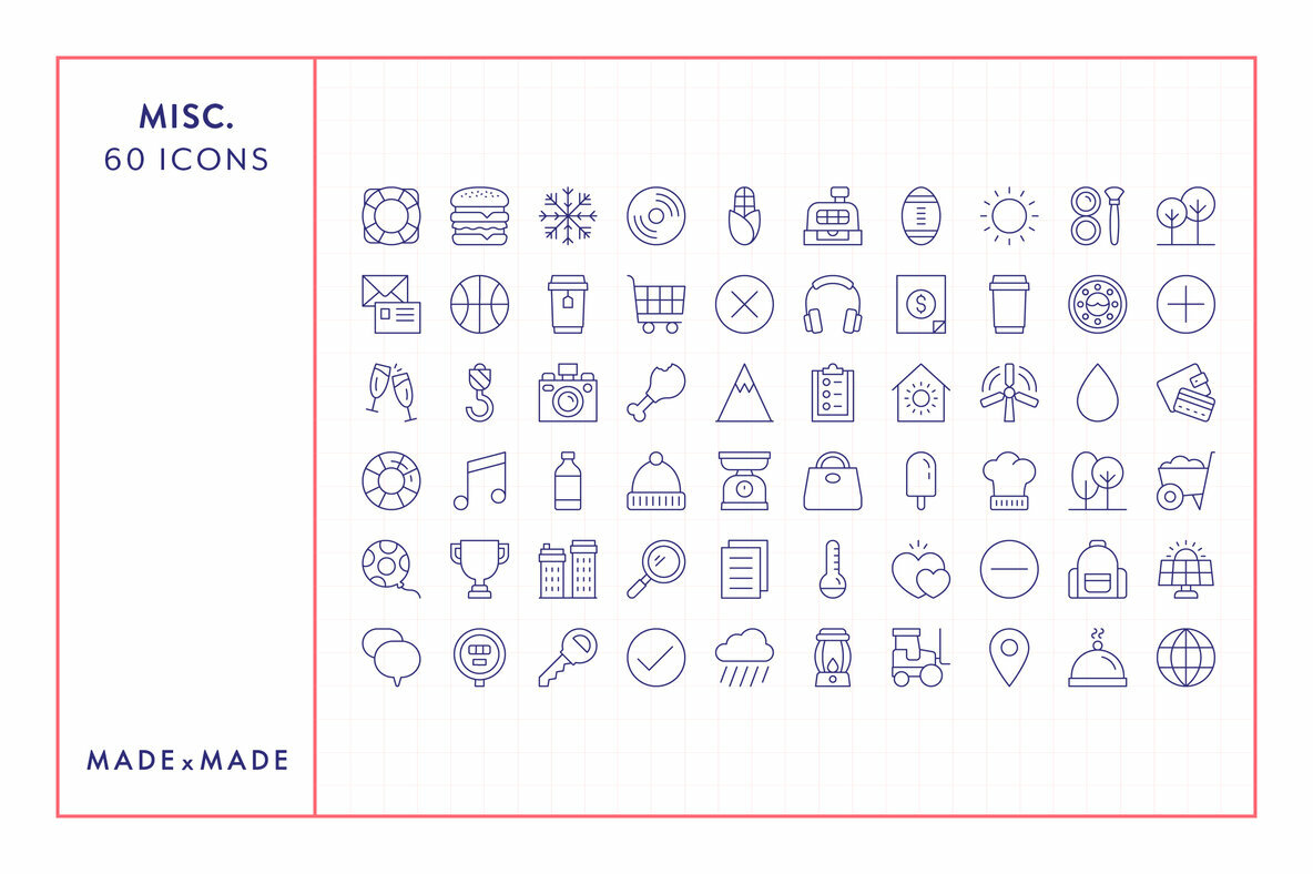 Miscellaneous Line Icons Miscellaneous Line Icons