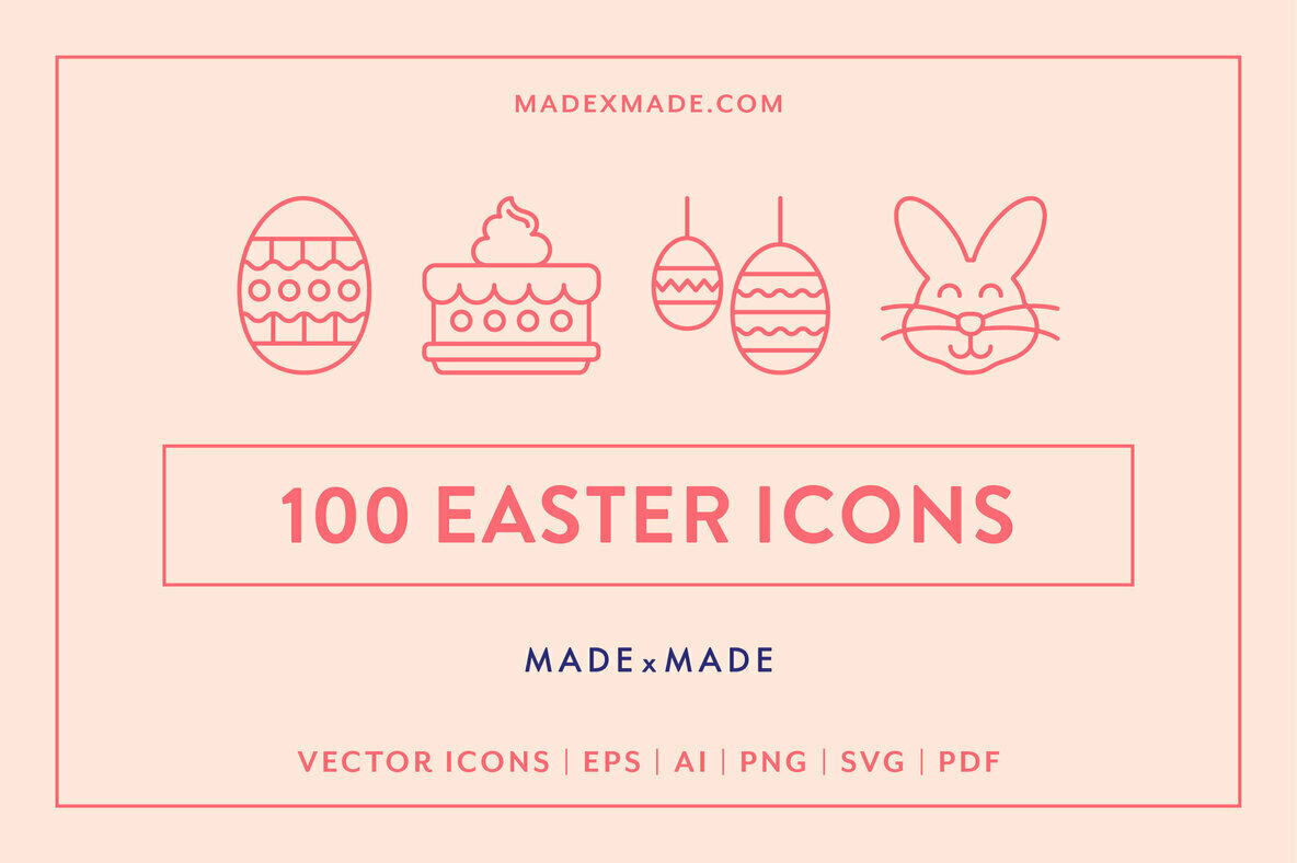 Easter Line Icons Easter Line Icons