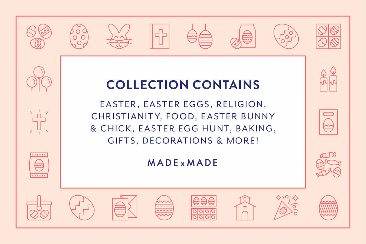 Easter Line Icons Easter Line Icons