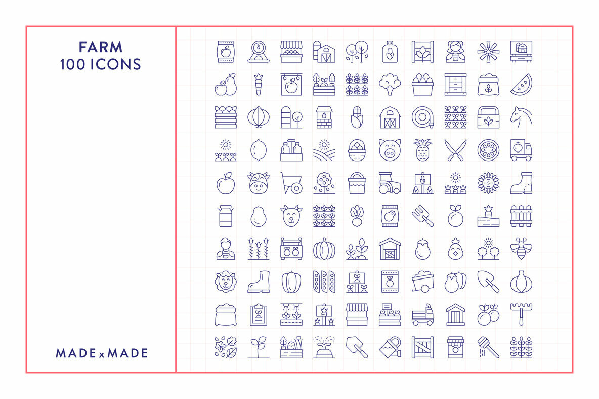 Farm Line Icons 5