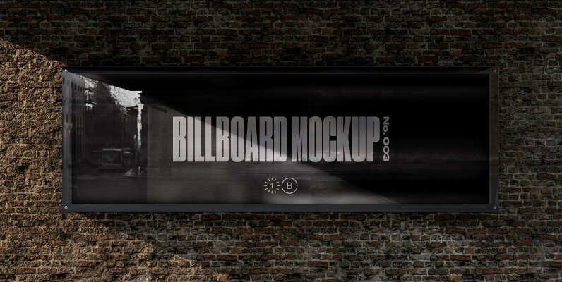 Bridge Brick Wall Billboard Mockup   No  003