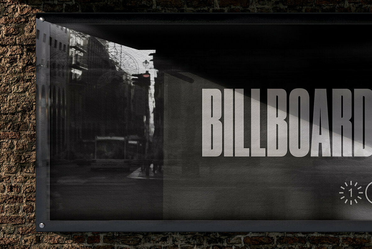 Bridge Brick Wall Billboard Mockup No 003 Bridge Brick Wall Billboard Mockup No 003