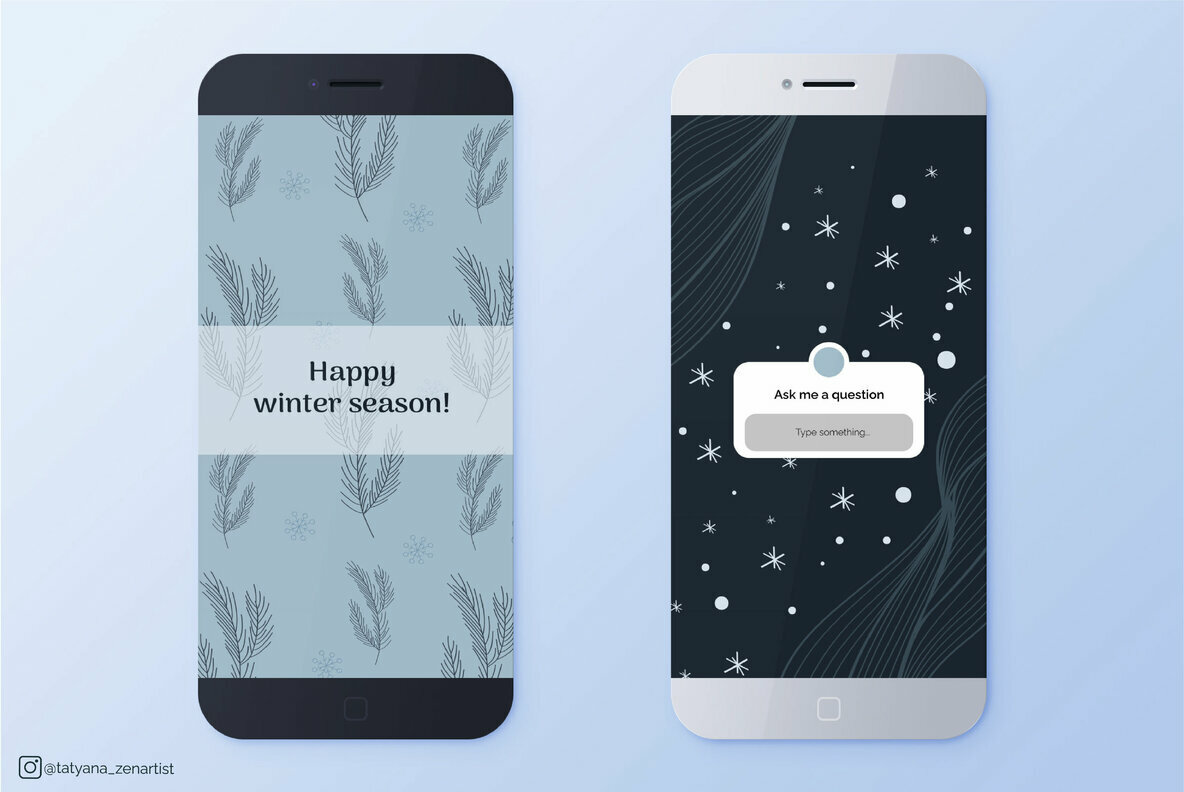 Abstract Winter Social Media Stories Layout Abstract Winter Social Media Stories Layout