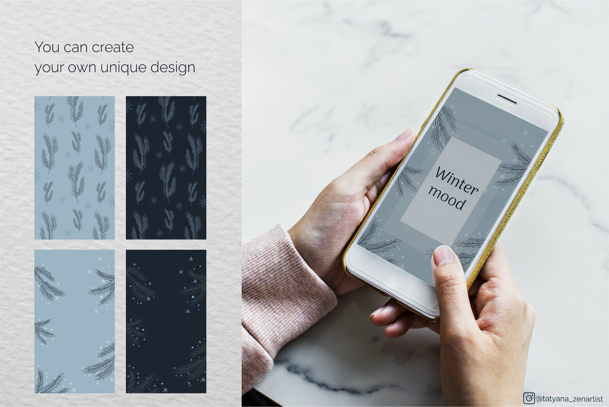 Abstract Winter Social Media Stories Layout Abstract Winter Social Media Stories Layout