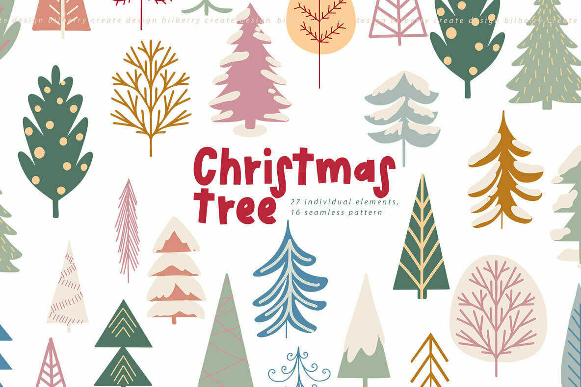 Christmas Tree Seamless Pattern Christmas Tree Seamless Pattern