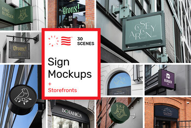 Sign and Storefront Mockups