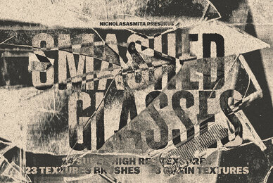 Smashed Glasses Textures and Brushes