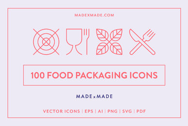 Food Packaging Line Icons