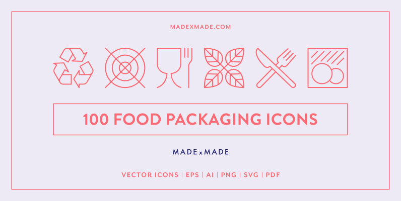 Food Packaging Line Icons