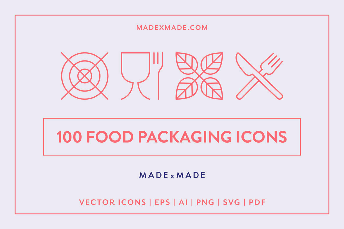 Food Packaging Line Icons 1