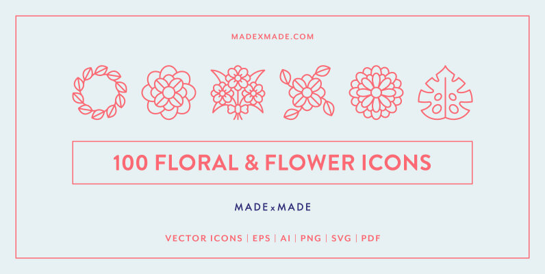 Floral Line Icons