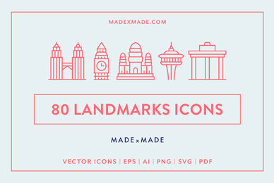 Landmarks Line Icons