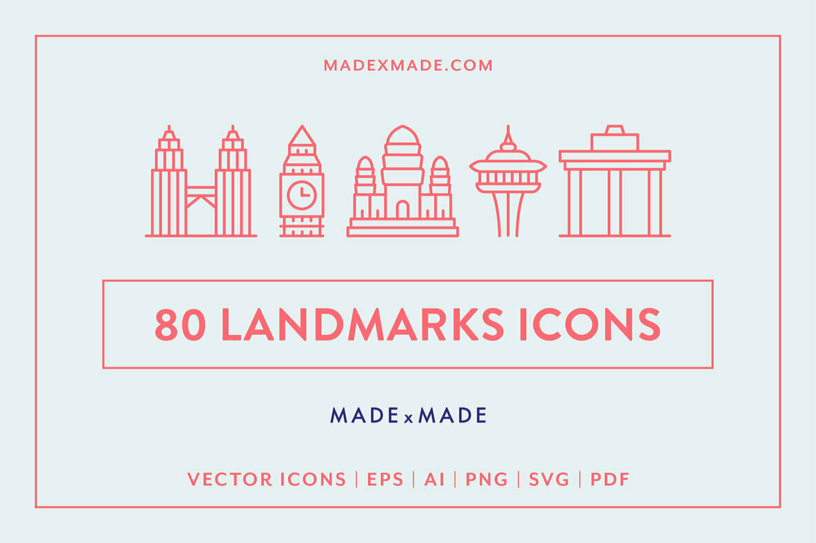 Landmarks Line Icons 1