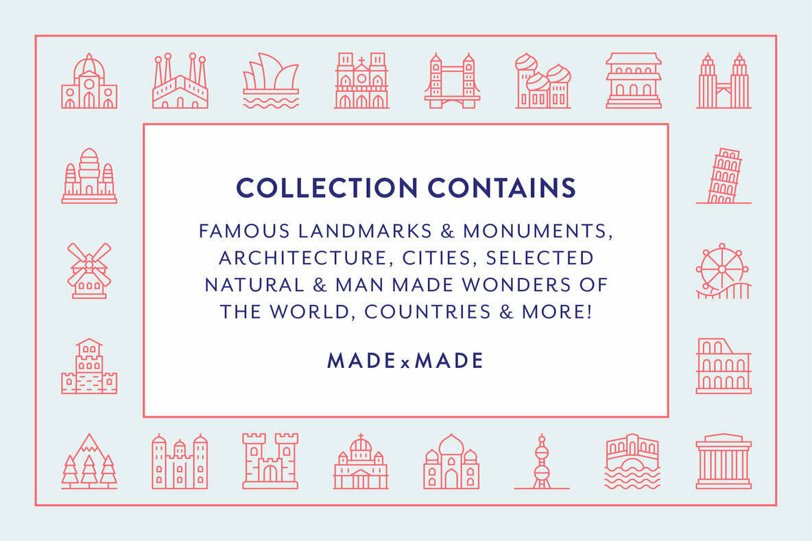 Landmarks Line Icons 2