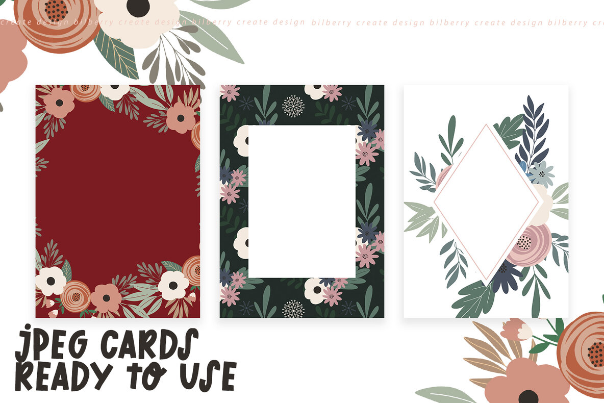 Christmas Flowers Art Set Christmas Flowers Art Set
