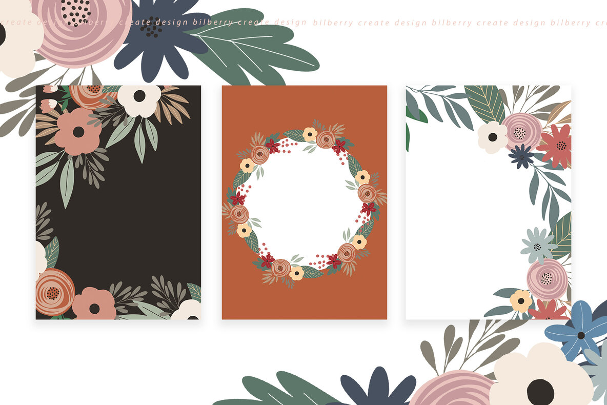 Christmas Flowers Art Set Christmas Flowers Art Set
