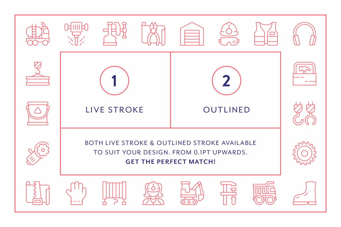 Construction Line Icons 4