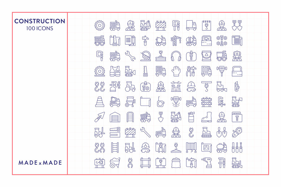 Construction Line Icons 5