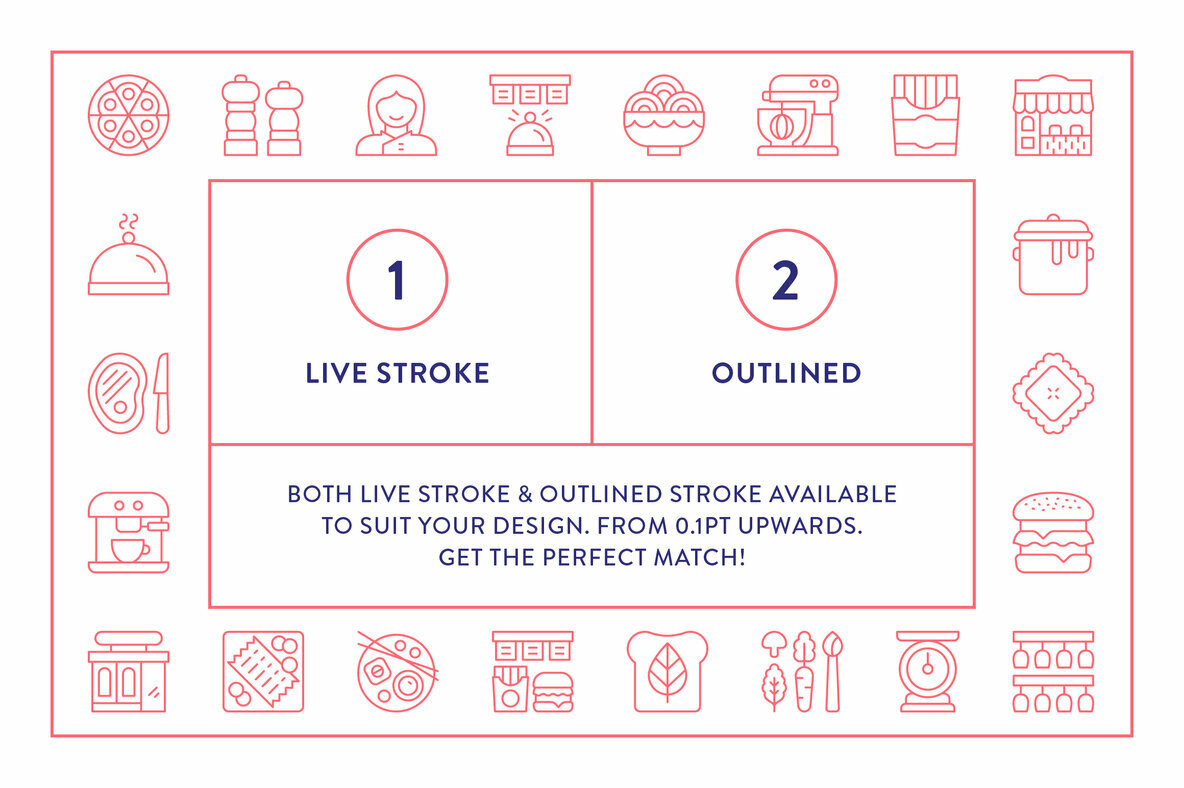 Restaurant Line Icons 4