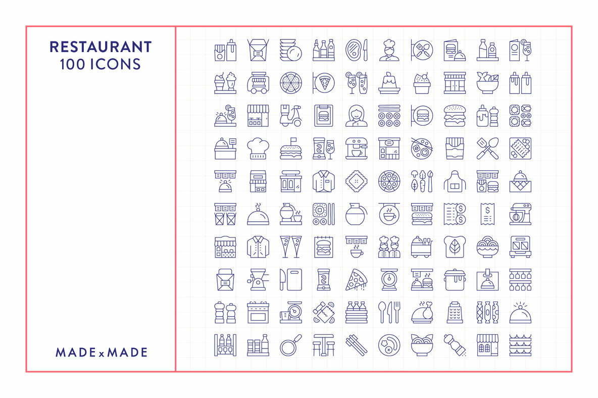 Restaurant Line Icons 5