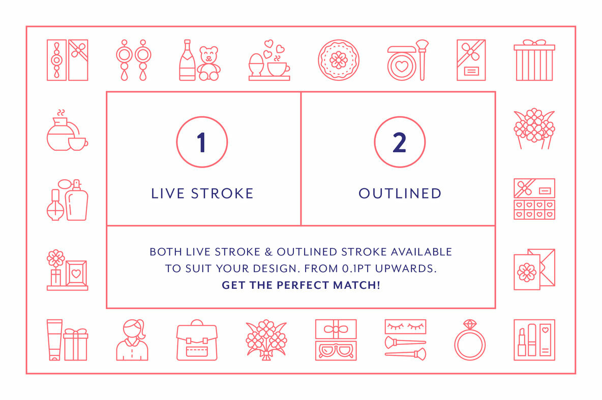 Mothers Day Line Icons 4