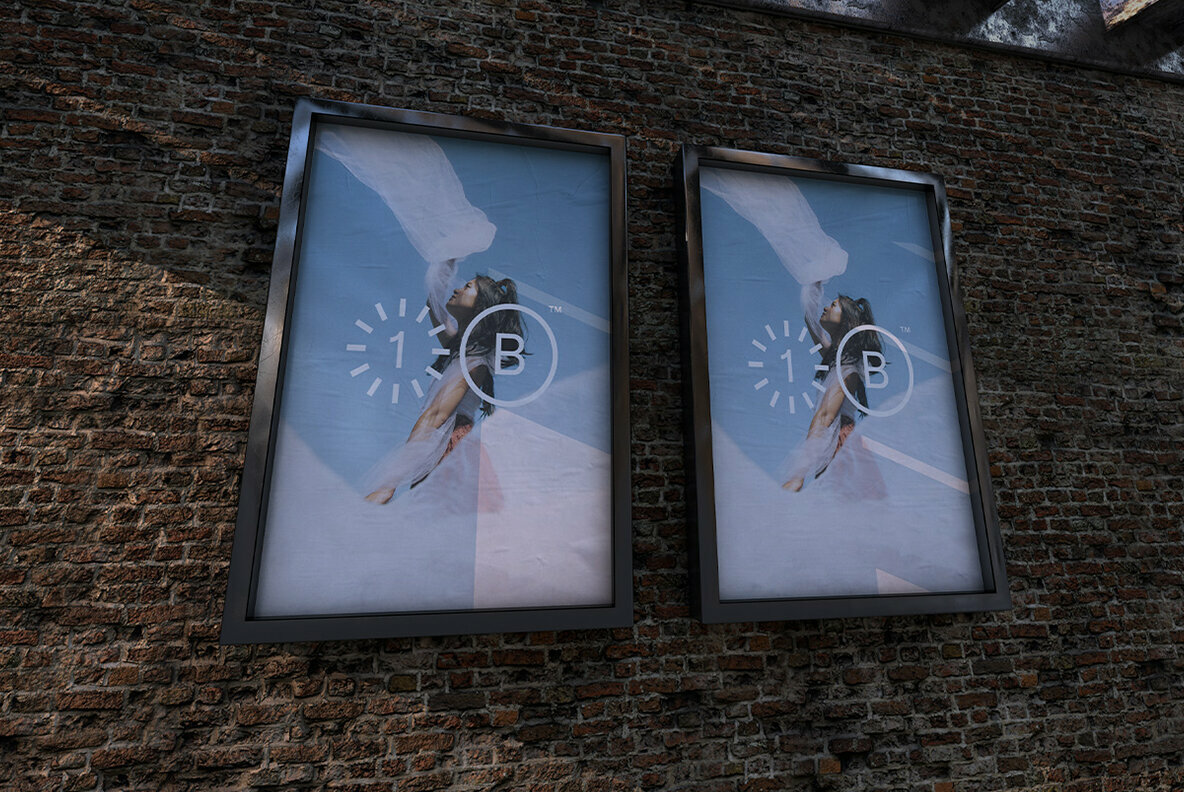 Brick Wall Double Billboard Mockup   No  007 4