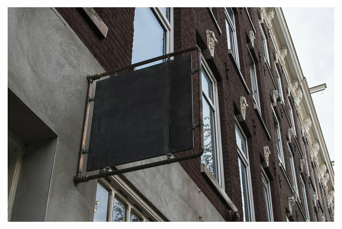 Amsterdam   Realistic Desk Sign Mockups 5