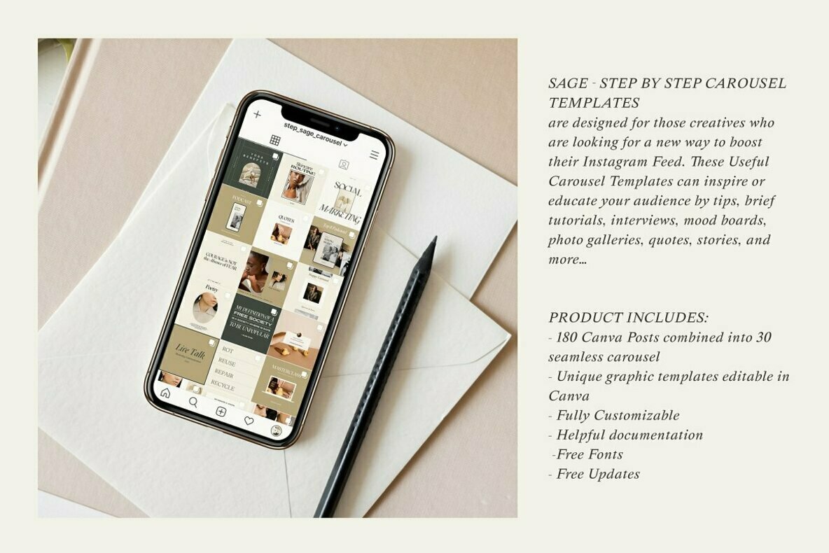 Sage Step by Step Carousel Templates 2
