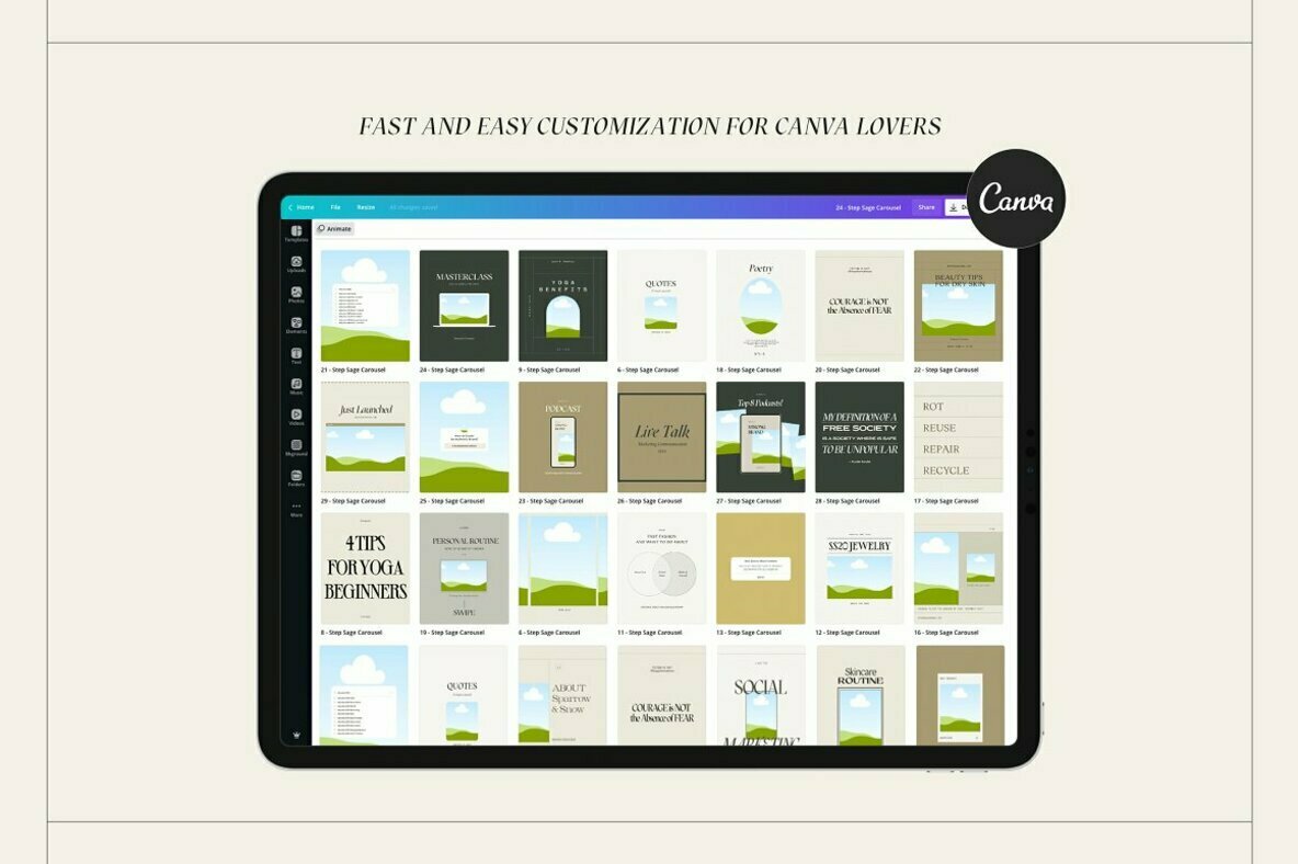 Sage Step by Step Carousel Templates 3