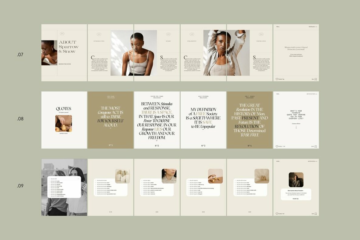 Sage Step by Step Carousel Templates 6