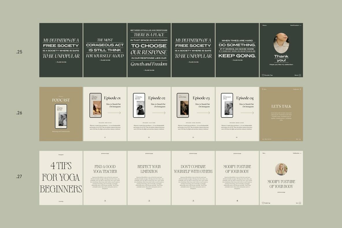 Sage Step by Step Carousel Templates 12