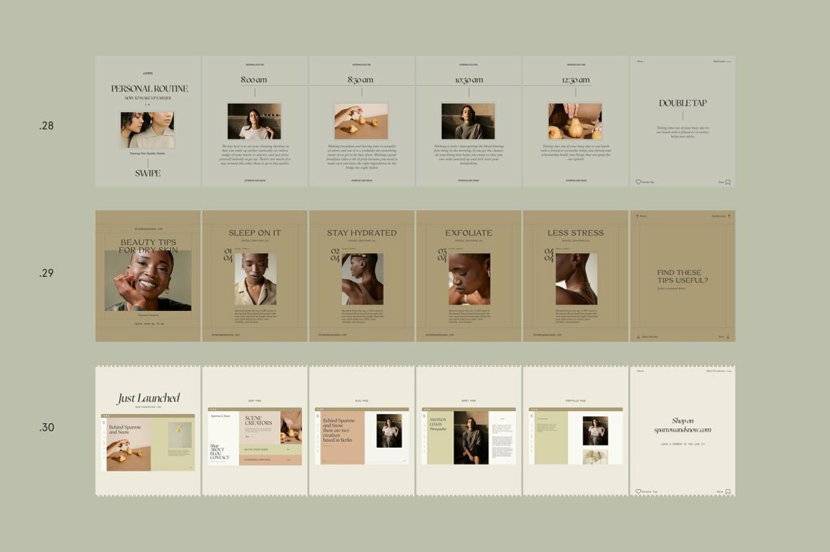 Sage Step by Step Carousel Templates 13