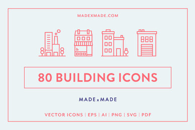 Buildings Line Icons