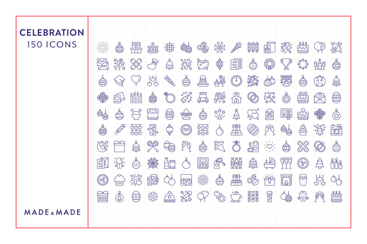 Celebration Line Icons Celebration Line Icons