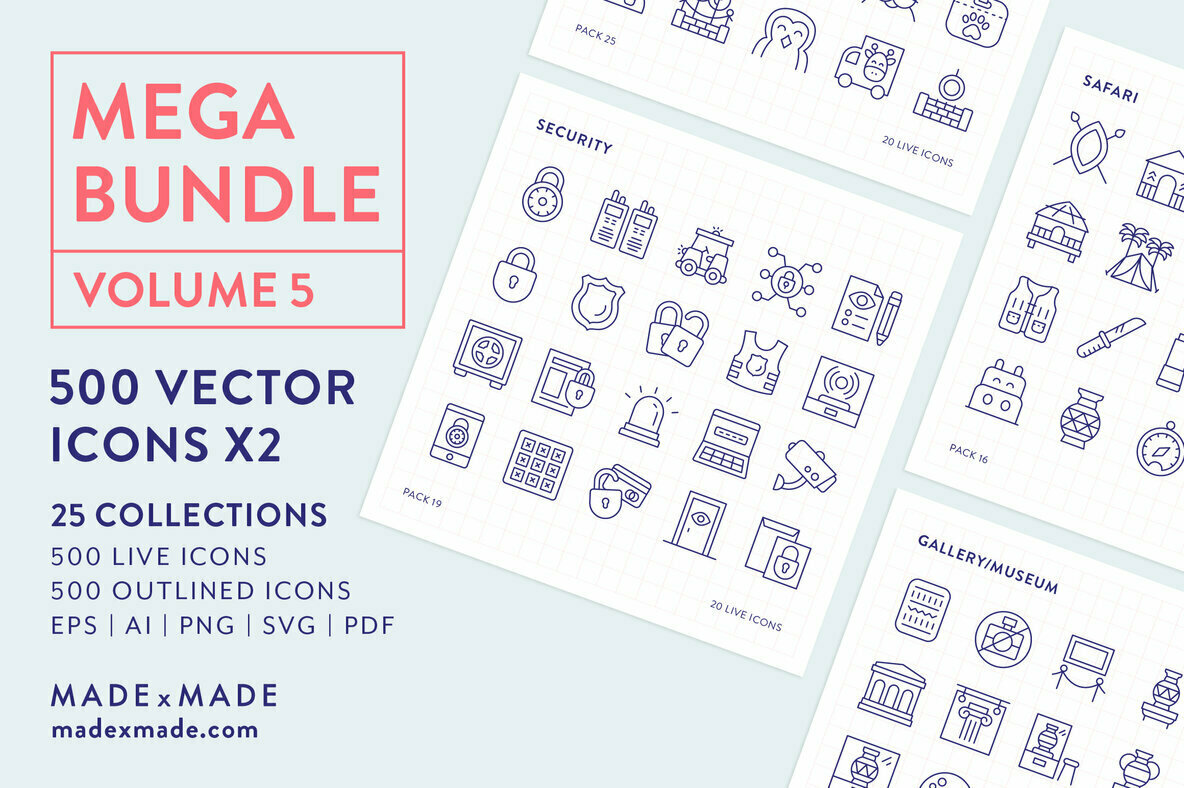 Mega Bundle Line Icons Vol 5 Mega Bundle Line Icons Vol 5