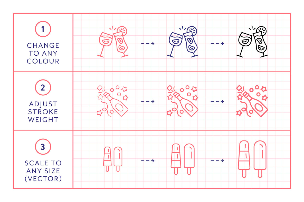 4x Mega Bundle Line Icons 4x Mega Bundle Line Icons