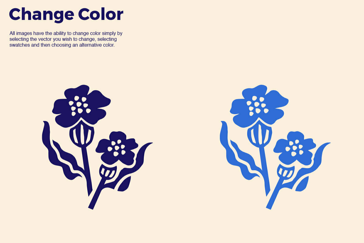 Botanical Linocut Vector Set V2 2