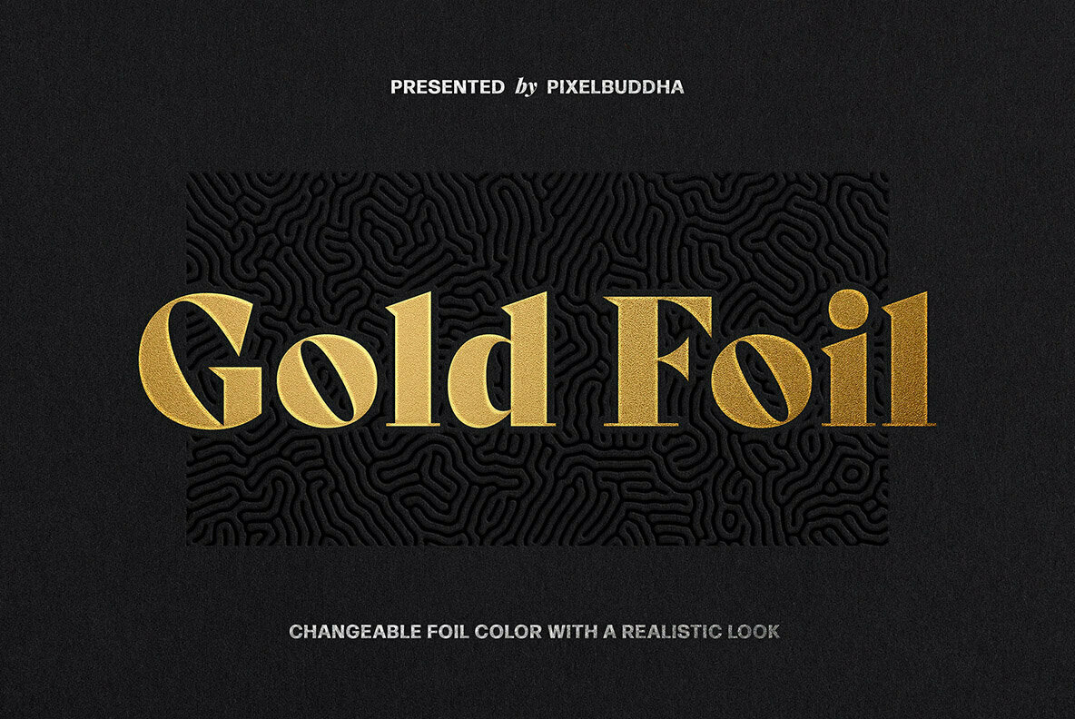 Metallic Foil Logo Mockup Metallic Foil Logo Mockup
