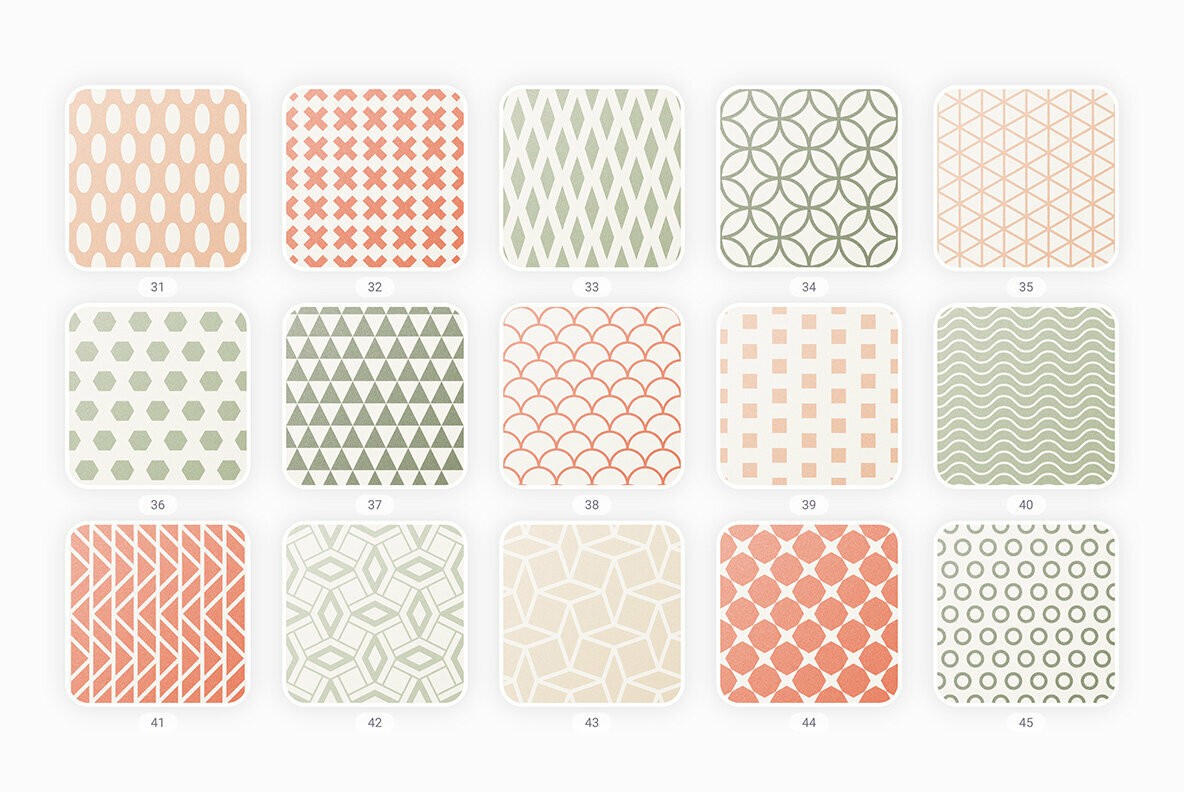 Retro Geometric Seamless Patterns Collection 5