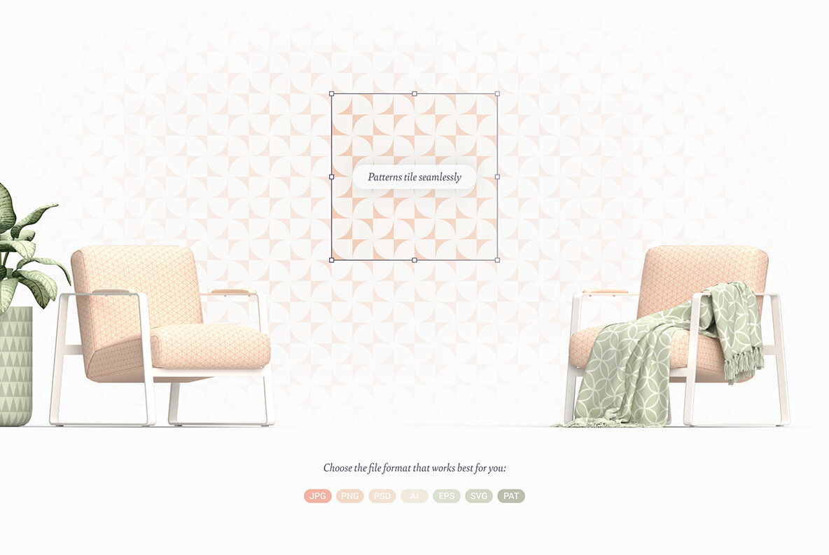 Retro Geometric Seamless Patterns Collection 6