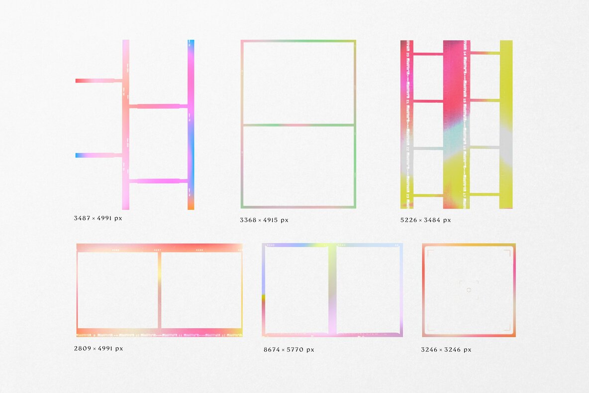 Gradient High Quality Film Frames Gradient High Quality Film Frames