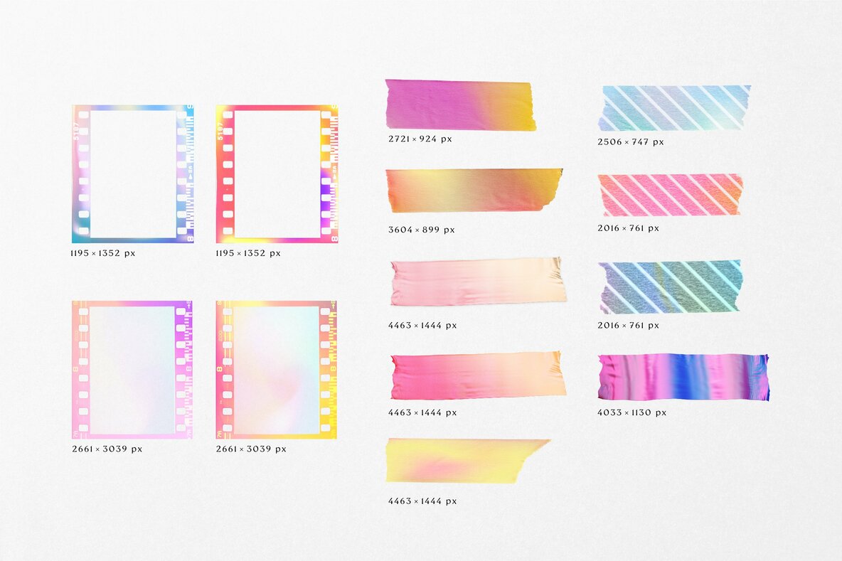 Gradient High Quality Film Frames Gradient High Quality Film Frames